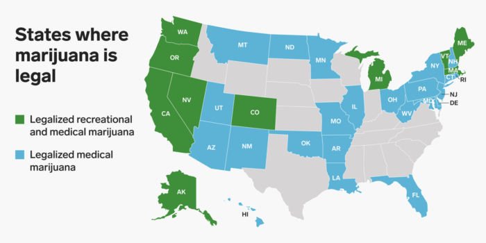 States Where Marijuana is Legal