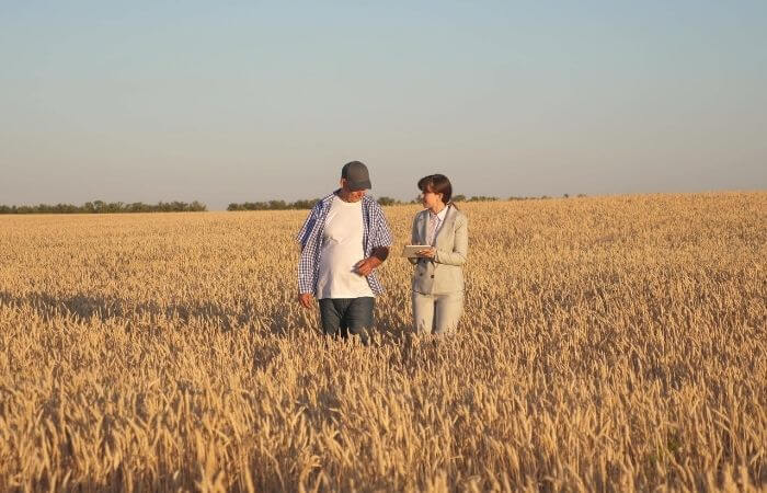 ag lender with farmer